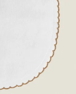 Velour Bib With Trim Detail