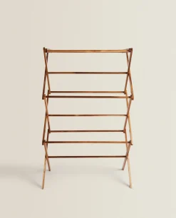 Vertical Folding Wooden Clothes Horse