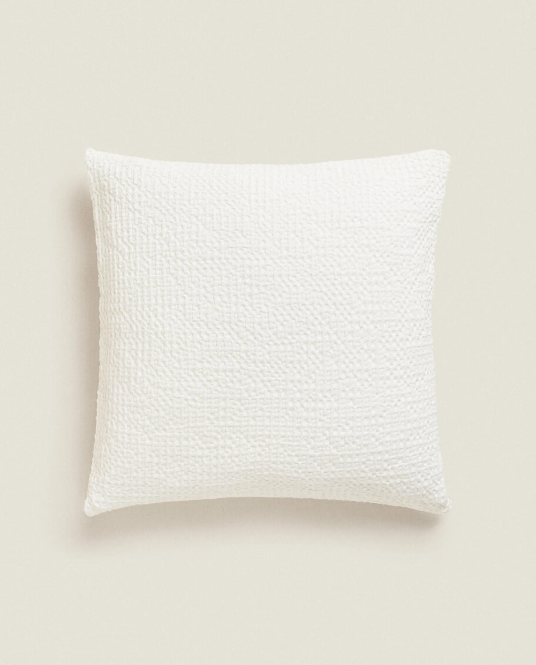Waffle-Knit Throw Pillow Cover