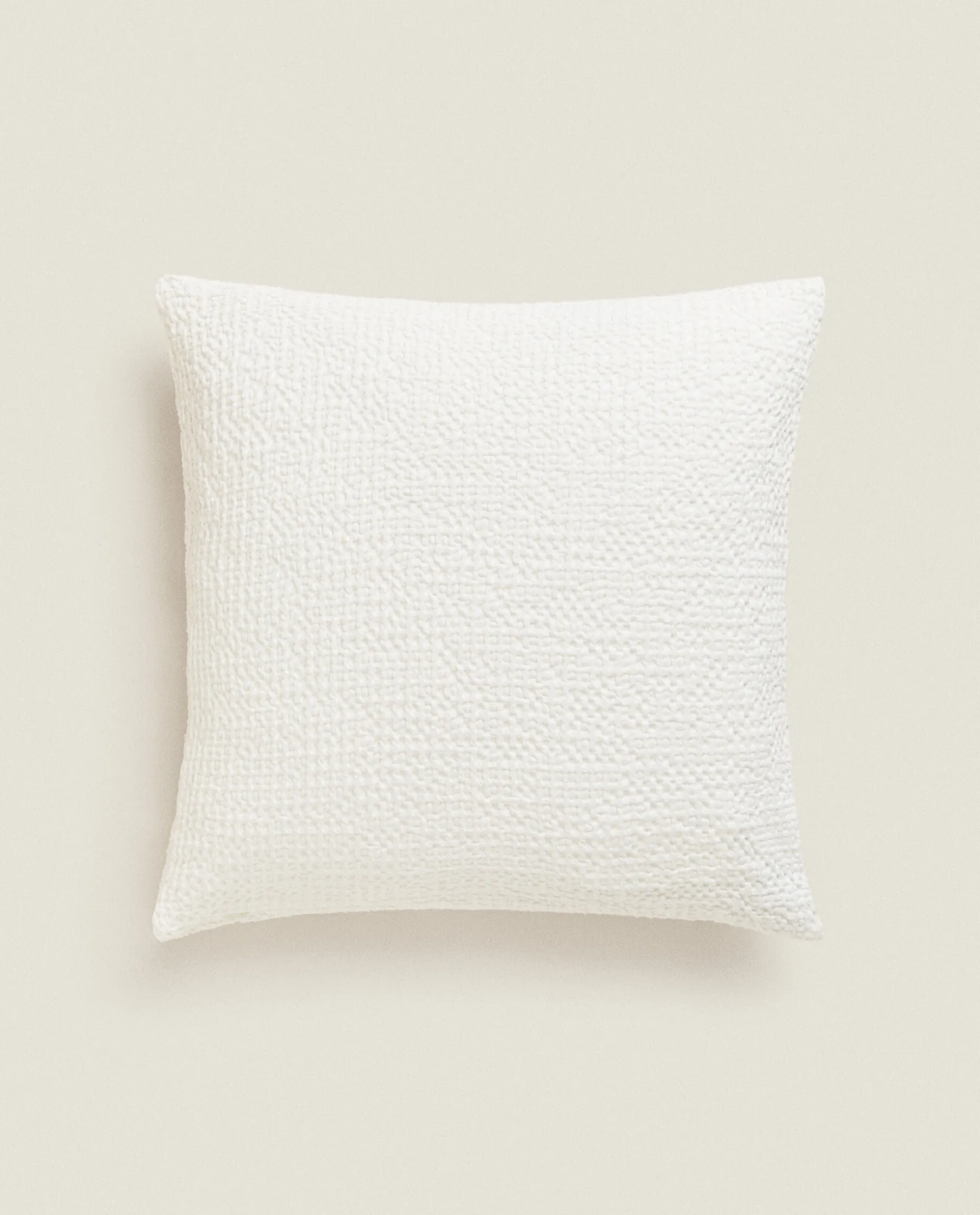 Waffle-Knit Throw Pillow Cover