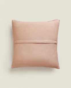Waffle-Knit Throw Pillow Cover
