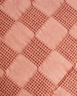 Waffle-Knit Throw Pillow Cover