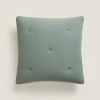 Waffle-Knit Throw Pillow Cover