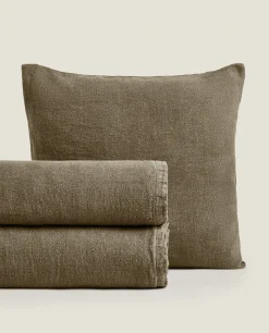 Washed Linen Bedspread (400 Gsm)