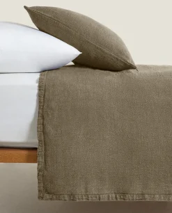 Washed Linen Bedspread (400 Gsm)