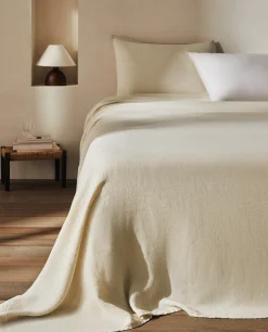 Washed Linen Bedspread (400 Gsm)