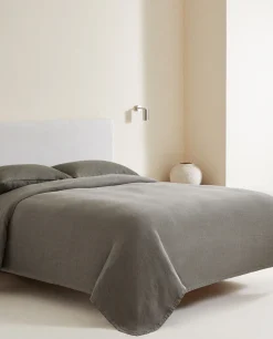 Washed Linen Bedspread (400 Gsm)
