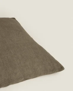Washed Linen Throw Pillow Cover