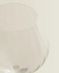 Wavy-Effect Bohemia Crystal Wine Glass