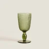 Wine Glass With Raised Design