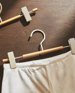 Wood And Metal Skirt Hanger (Set Of 2)