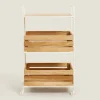 Wood And Metal Storage Cart