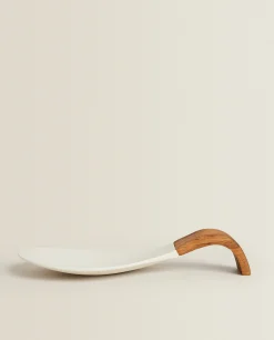 Wood And Silicone Spoon Rest