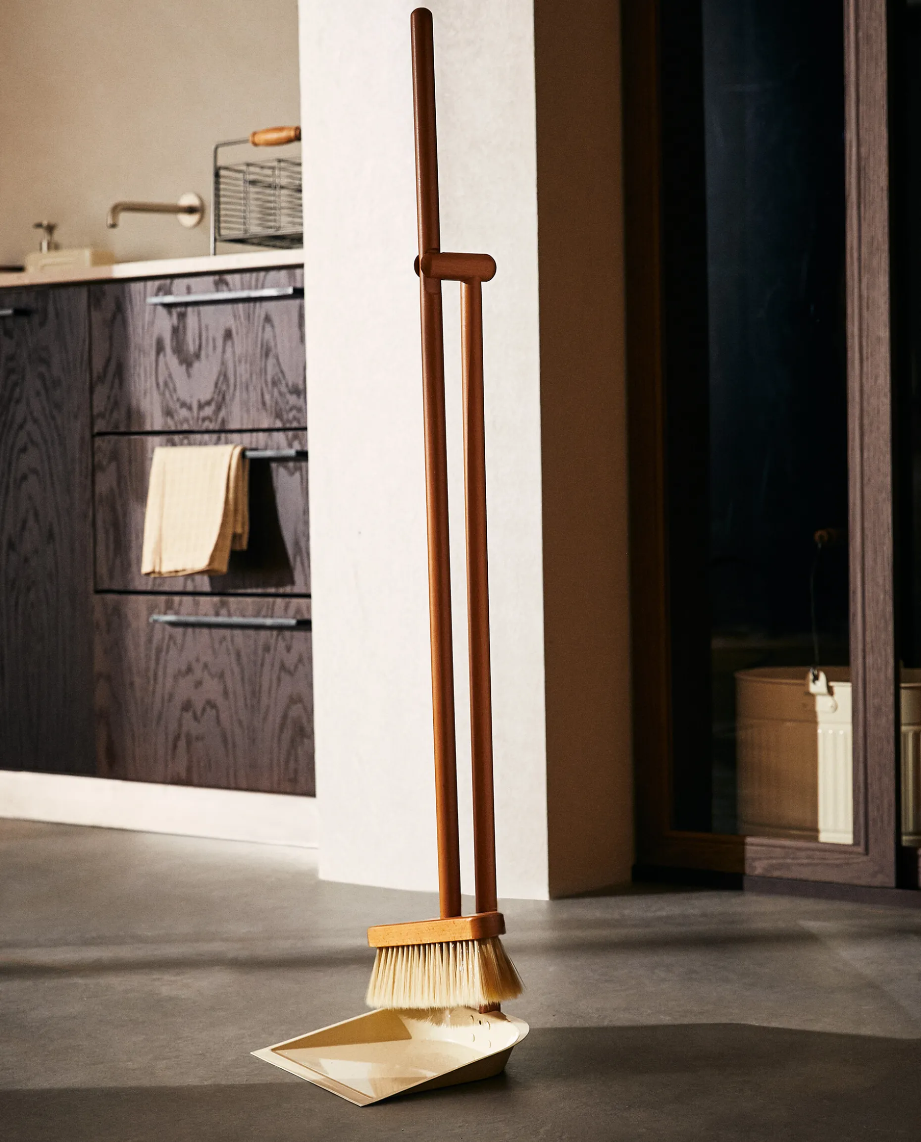 Wooden Dustpan And Brush Set