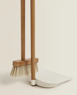 Wooden Dustpan And Brush Set