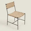 Woven Jute And Metal Chair