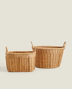 Woven Rattan Basket