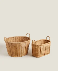 Woven Rattan Basket
