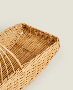 Woven Rattan Hamper